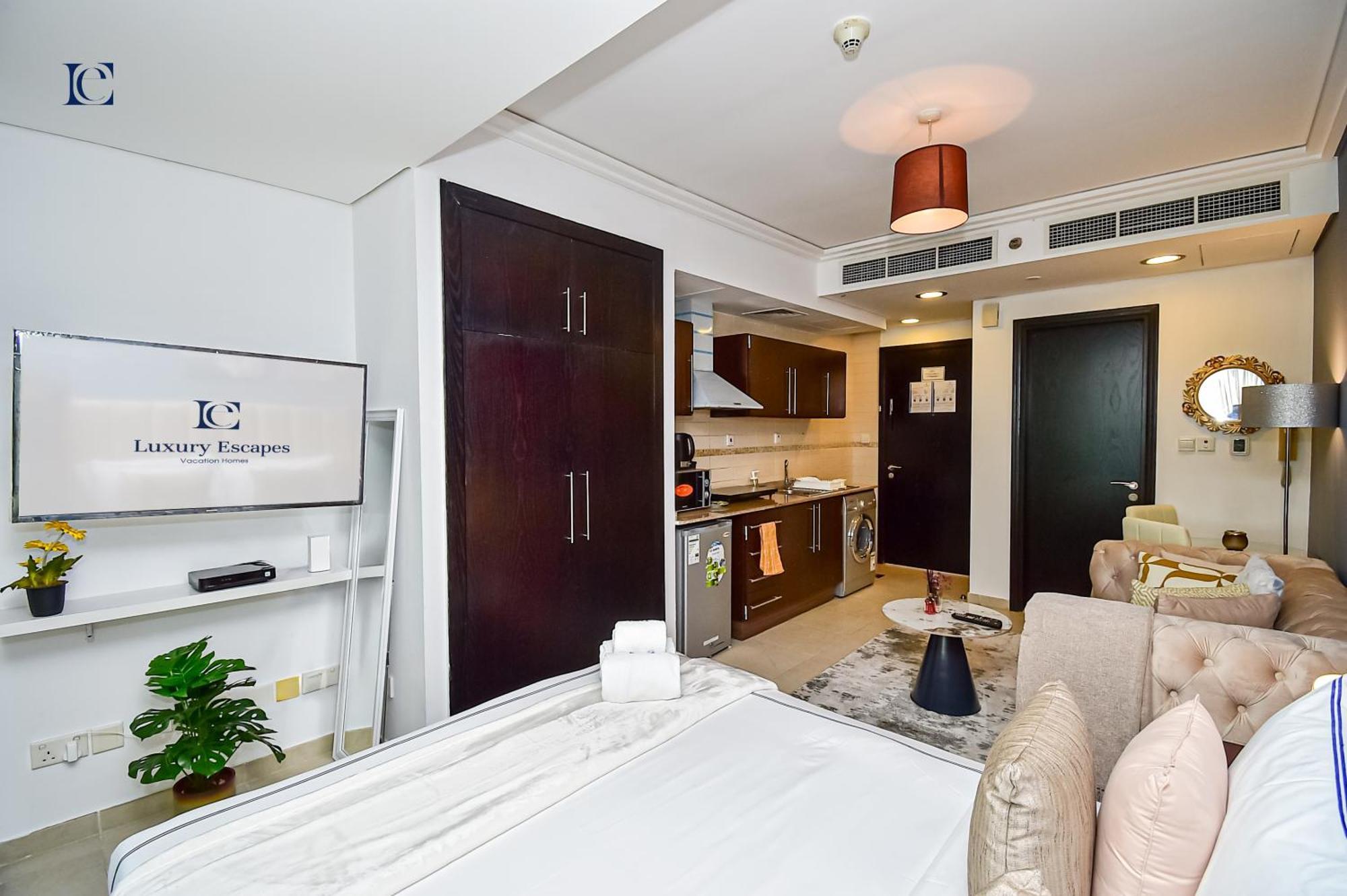 Luxury Escapes - Modern Studio Apt - Metro, Beach & Mall Mins Away Dubai Eksteriør billede